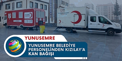 YUNUSEMRE BELEDİYE PERSONELİNDEN KIZILAY’A KAN BAĞIŞI 