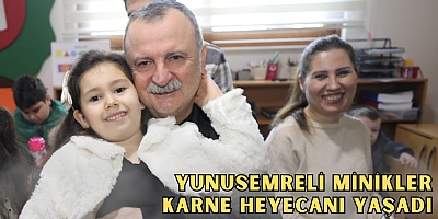 YUNUSEMRELİ MİNİKLER KARNE HEYECANI YAŞADI